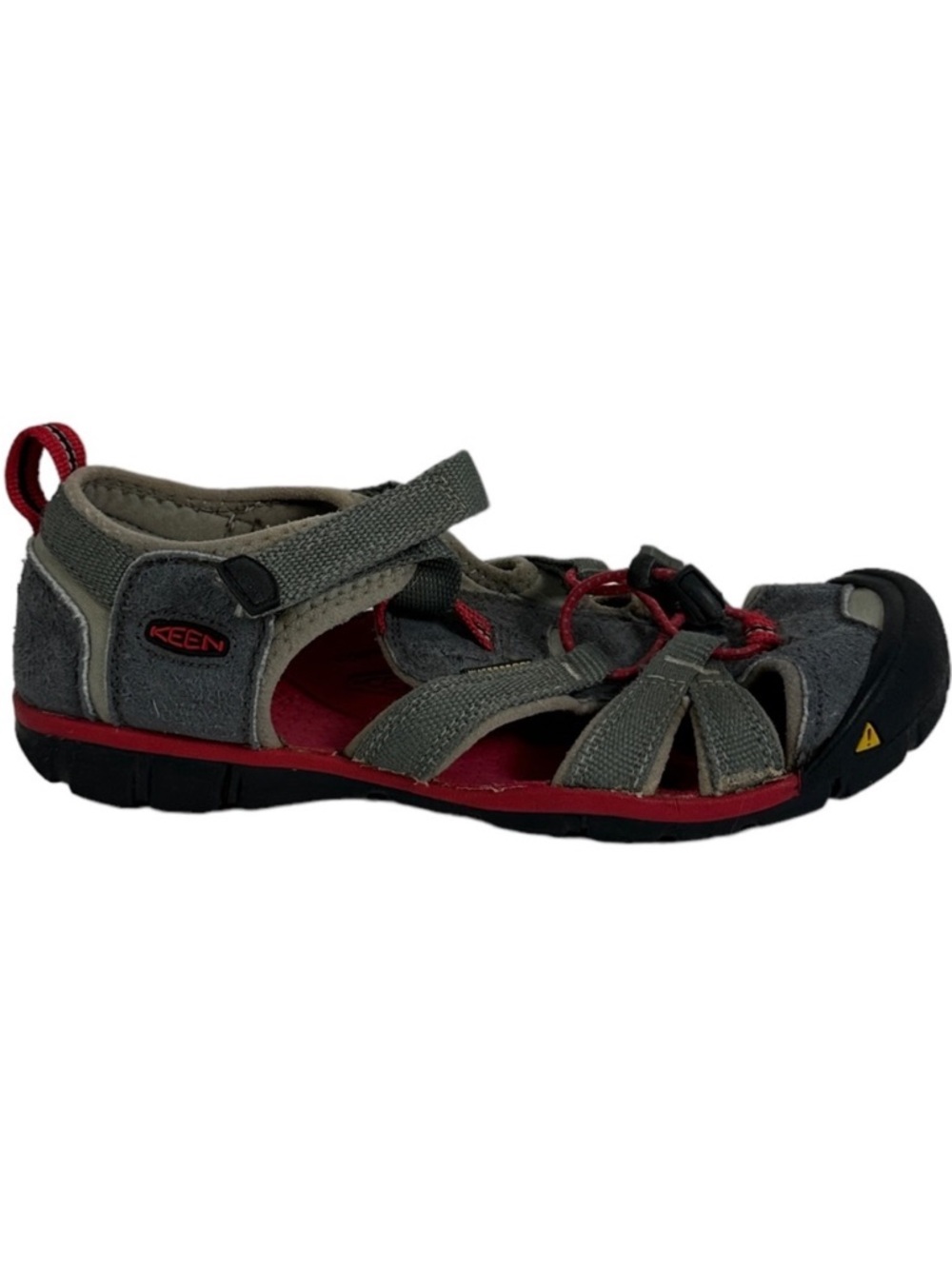 Keen Big Kids Seacamp CNX Rubber Toe Shoes Size 4 Magnetic Stripe Grey Pink Shoe